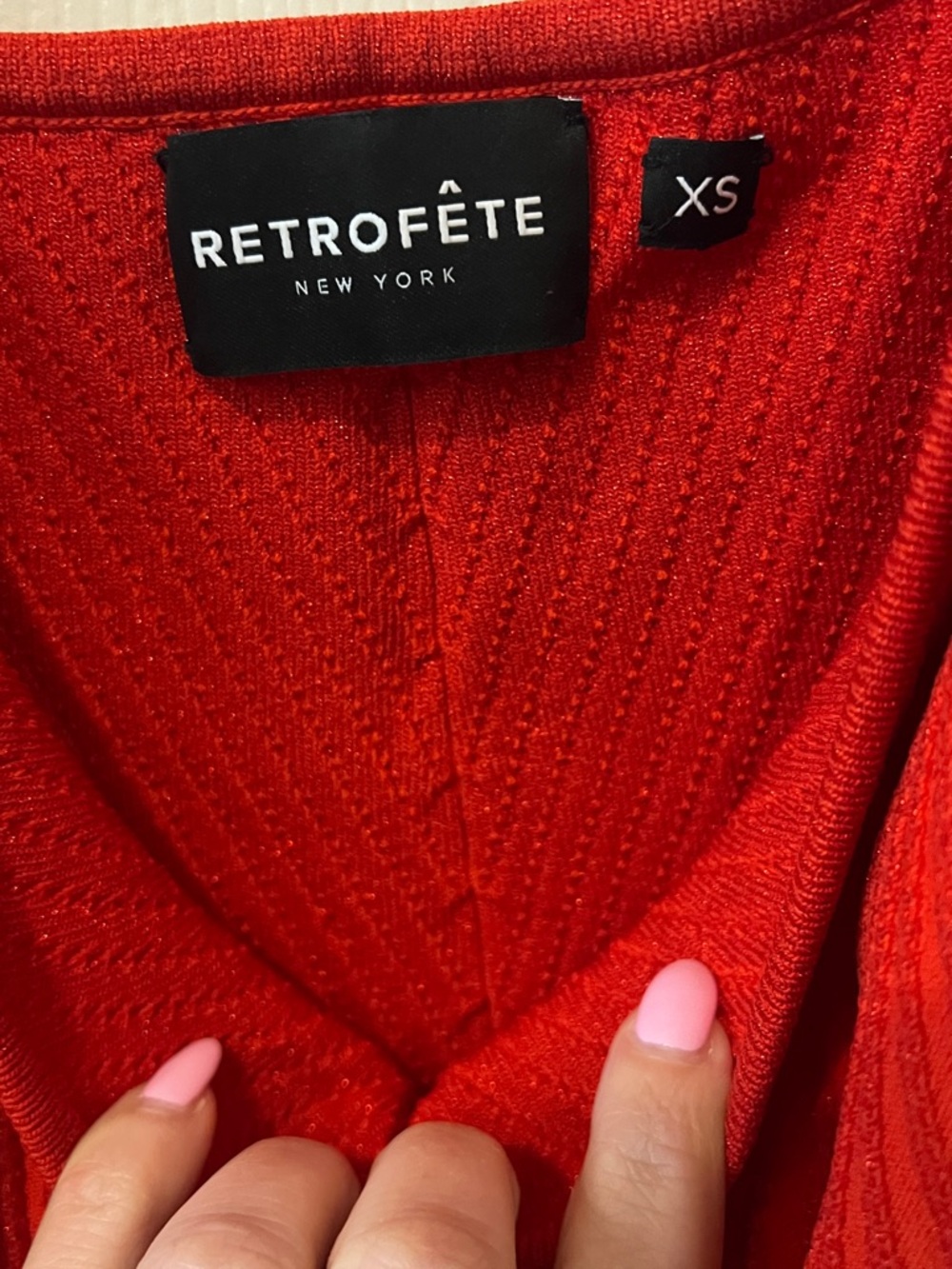 Retrofête Kennedi Knit Dress Metallic Geranium - Picture 10 of 15